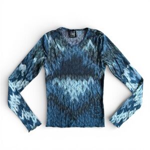 Rare Vintage Cop Copine Yarn Pattern Mesh Top